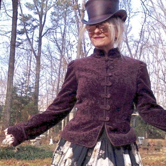 LOFT Jackets & Blazers - Ann Taylor Loft Velvet Brocade Victorian Steampunk